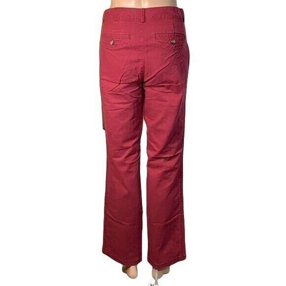 Dockers Womens Chino Khakis Dress Pants Bootcut Flat Front Red Size 8 - Picture 5 of 9